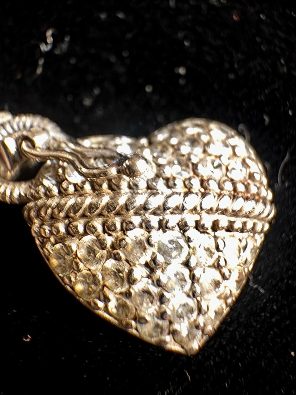 Judith Ripka 925 Silver CZ Pave Heart Pendant Necklace - Elegant Women's Jewelry